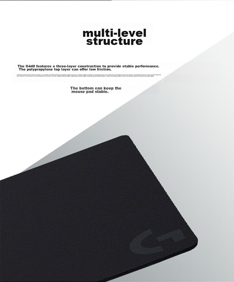 Игровой коврик G G440 Hard Gaming Mouse Pad, полиэтилен, 34.5x31.5 см, черный