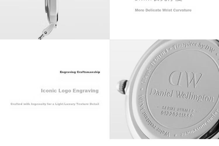 Женские наручные часы Daniel Wellington DW220, кварцевые, с белым циферблатом и стальным браслетом, 28 мм