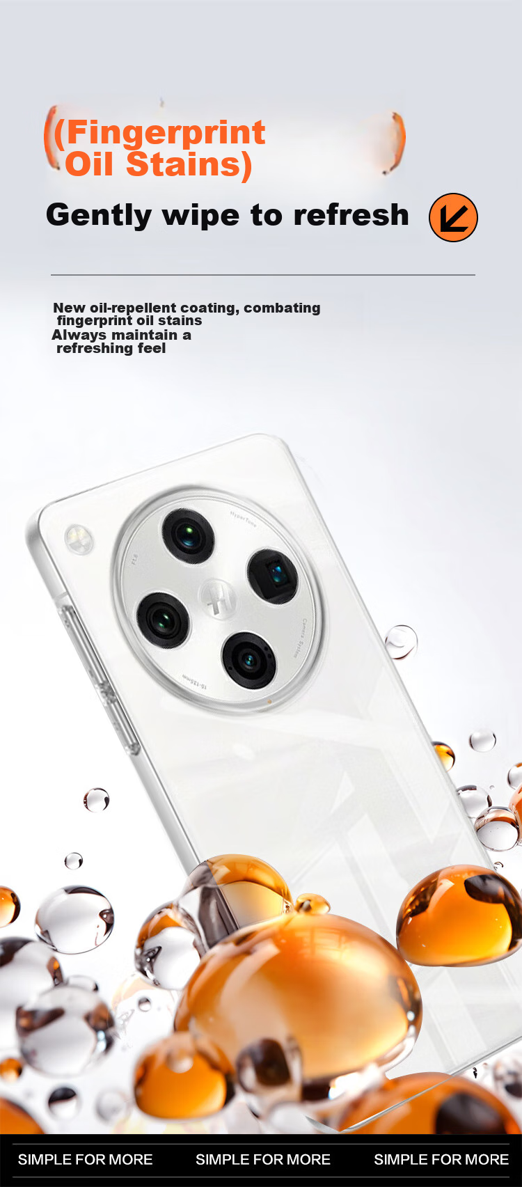 Чехол для телефона KOOLIFE для OPPO FindX8, защитный прозрачный силиконовый чехол с защитой объектива, противоударный, от отпечатков пальцев