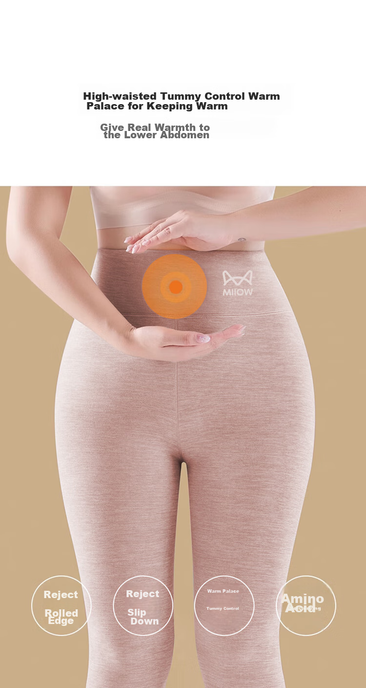 Женские термокашемировые леггинсы MiiOW с шелком, утепленные, с высокой талией, большие размеры, осенние штаны, черные XL