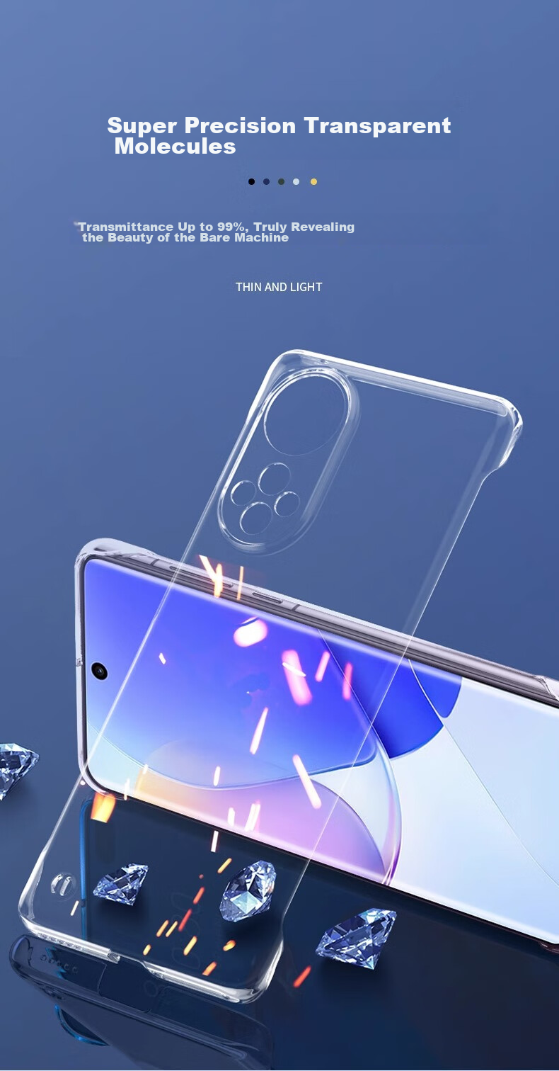 Чехол ZHIWEISHI для Huawei Nova 9 Pro, ультратонкий, полностью прозрачный, противоударный, простой дизайн