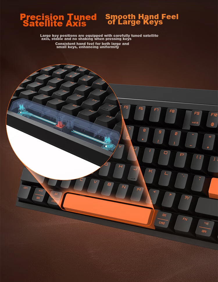 Механическая клавиатура CHERRY MX2.0 PRO, 108 клавиш, беспроводная Bluetooth, игровая и офисная, для ПК, совместима с WIN/MAC, переключатели Night Flame Tea