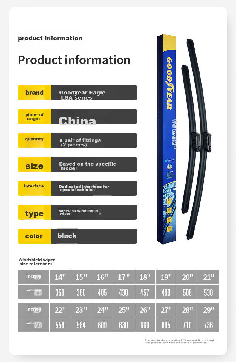 Комплект дворников Goodyear для BYD Song PLUS New Energy DMi/EV, 2021 год, бескаркасные, 25/18 дюймов