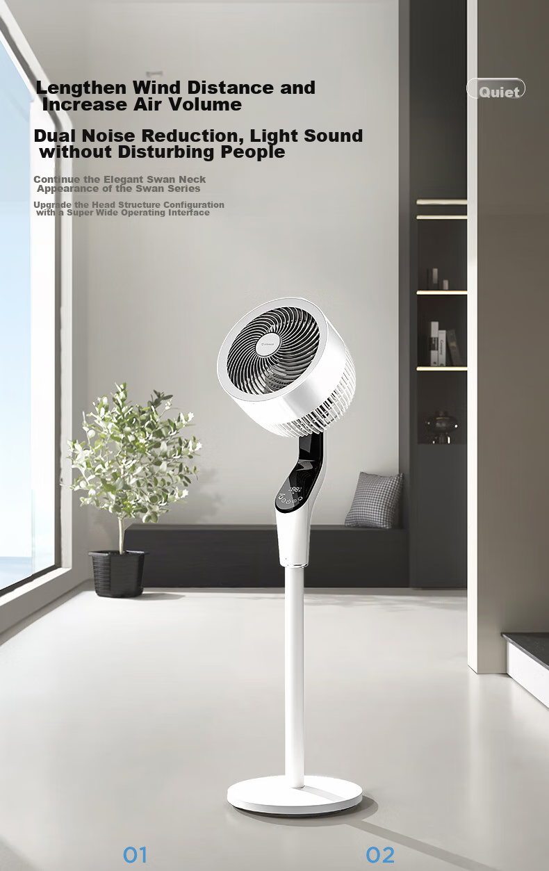 Напольный вентилятор AIRMATE Swan MAX FA23-SRDI151 с голосовым управлением, инверторный DC, 18 скоростей, очистка отрицательными ионами