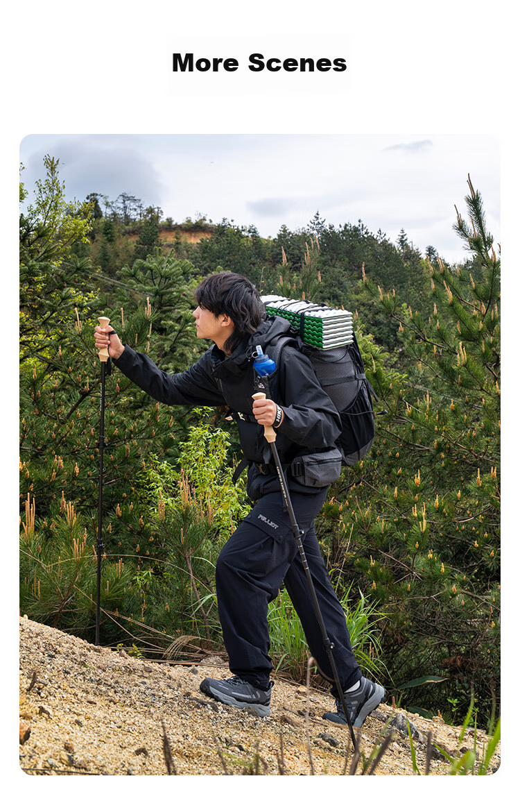 Треккинговые палки Pelliot HIKERHIKER Summit, карбоновые, складные, регулируемые, легкие, для походов, красные