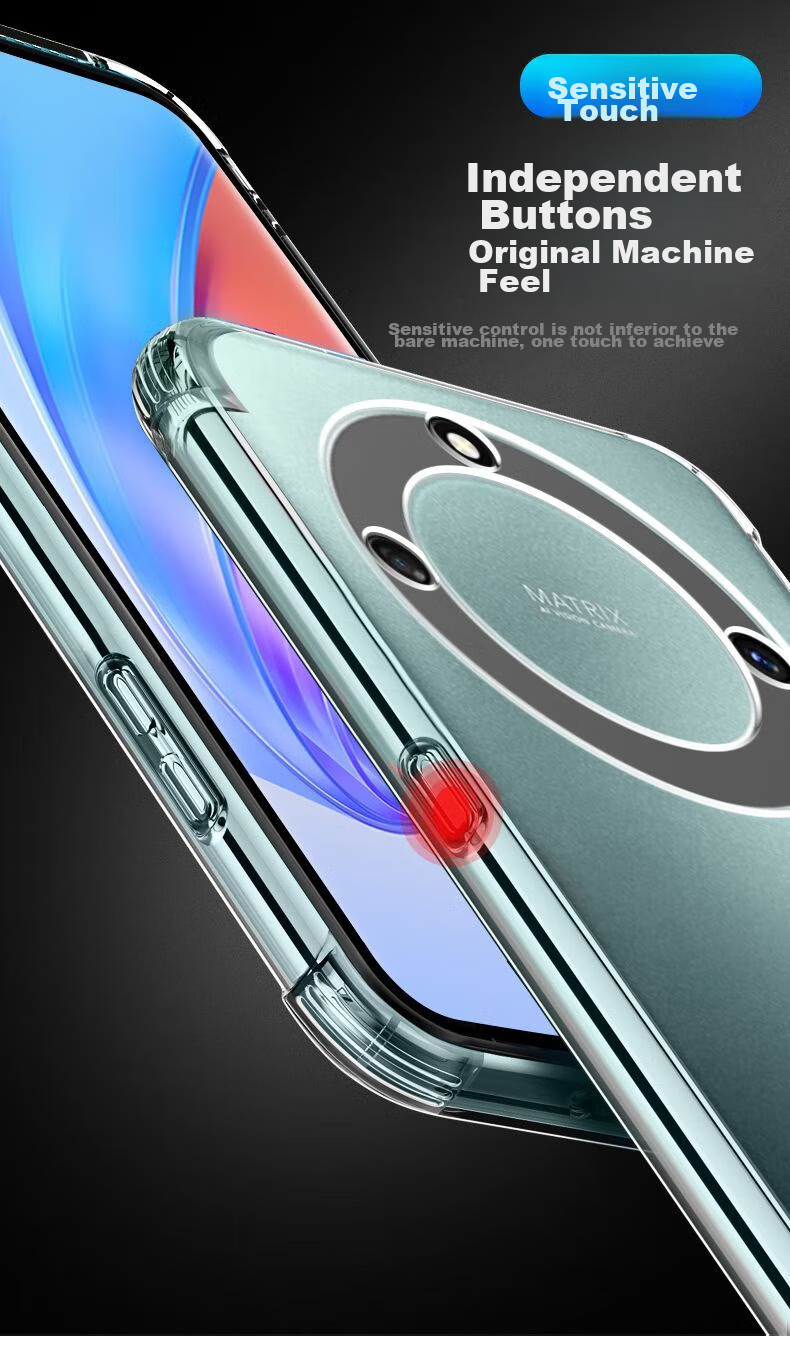 Чехол для телефона Kelleia для Honor X40, противоударный TPU с воздушной подушкой, прозрачный, 6.78 дюйма