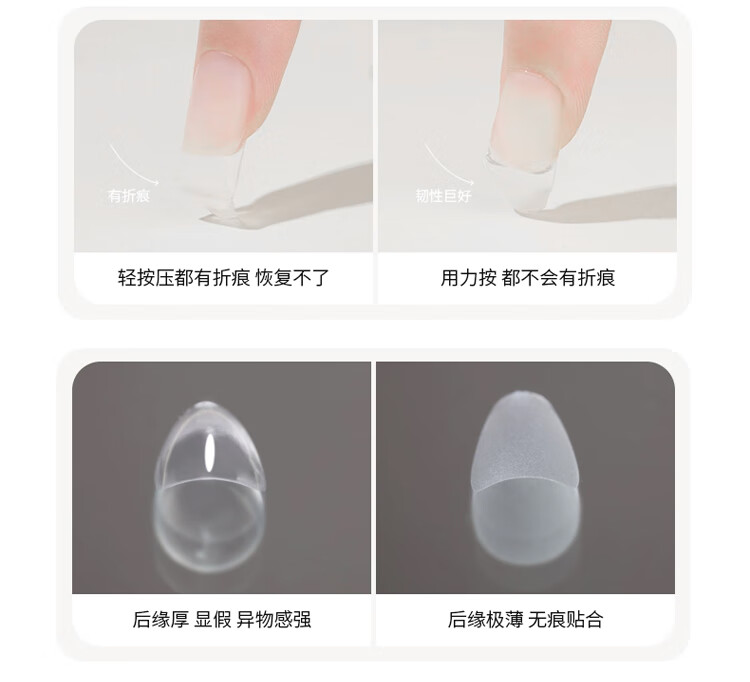 舒羞（SO SHY） 超薄无痕美甲贴片240片 指甲延长穿戴甲片美甲店指甲贴片