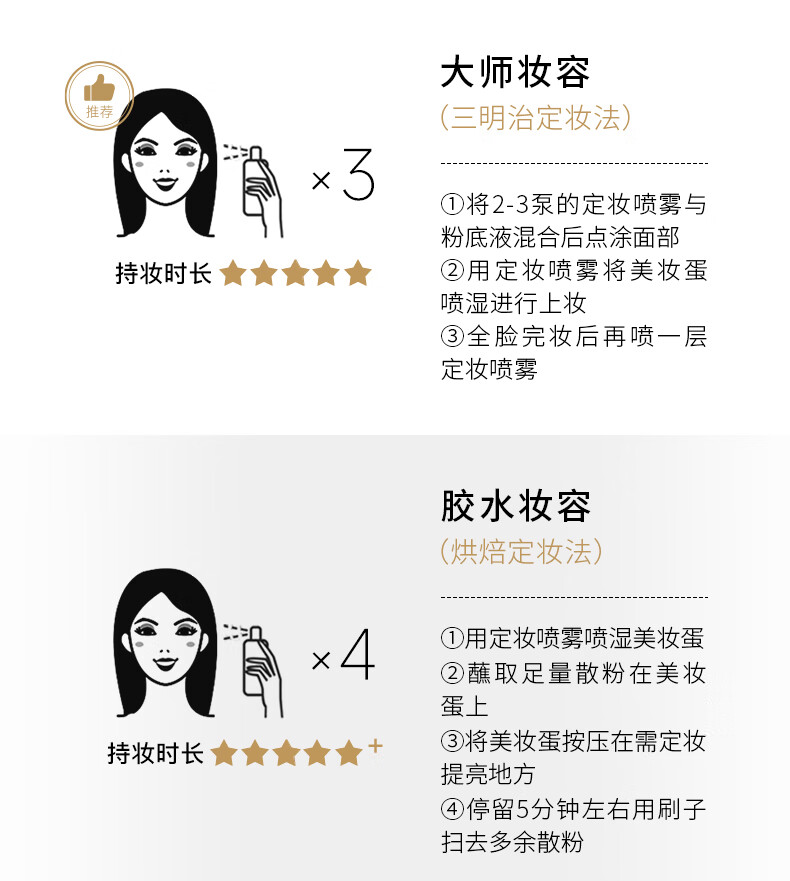 柏瑞美（PRAMY）定妆喷雾经典款快速成膜持久定妆不易脱妆控油黑瓶100ml