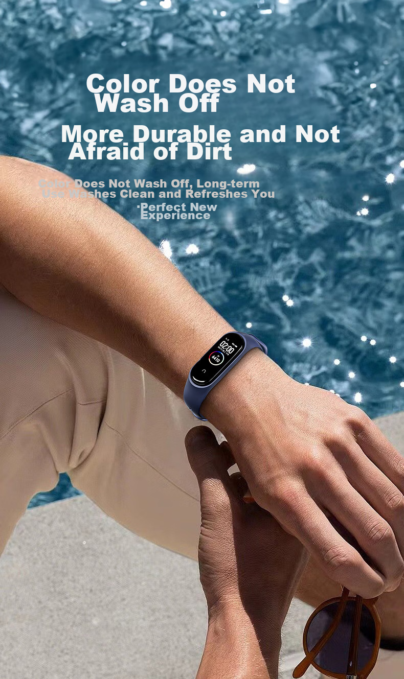 Ремешок CangHua для Xiaomi Mi Band 3/4, спортивный, черный, силиконовый, NFC