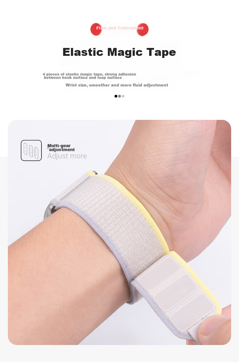 Ремешок BHO Wild Trail Loop для Apple Watch Series 9/10/Ultra 3/SE 3, нейлоновый, оранжевый с бежевым, 38/40/41/42 мм