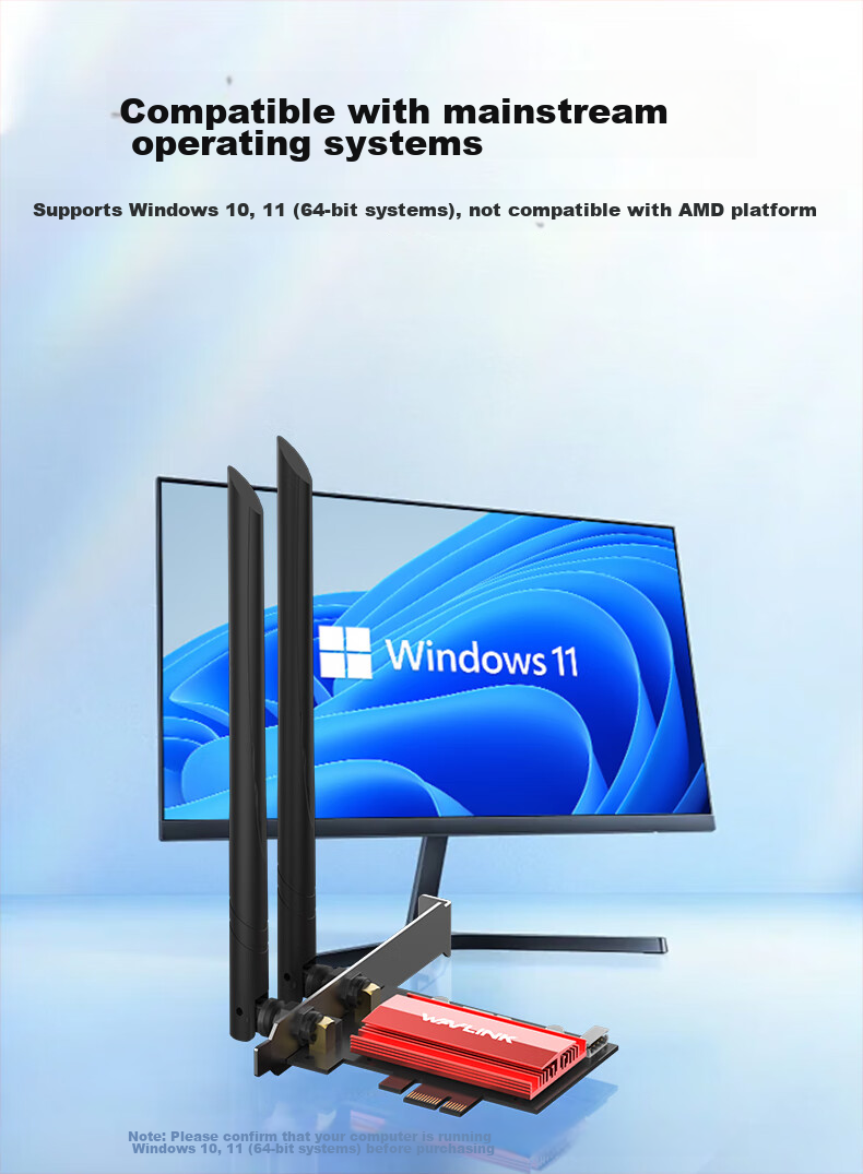Сетевая карта Wavlink Intel BE200 WiFi 7, PCI-E, Bluetooth 5.4, 8774 Мбит/с