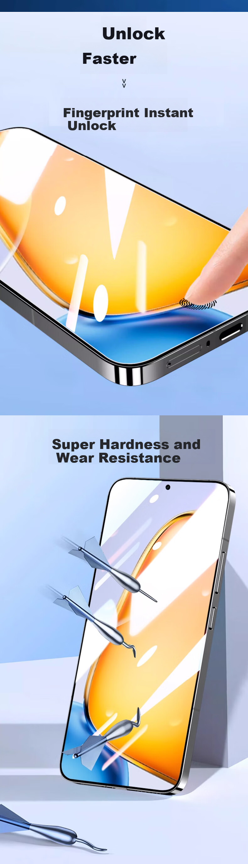 Защитное стекло MAIKUQI для Vivo Y200T/Y200i, противоударное, антибликовое, HD, полное покрытие экрана, 2 шт.