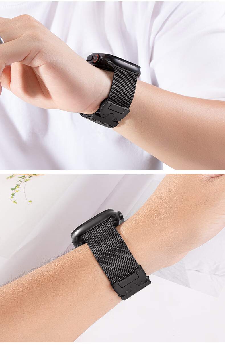Ремешок Weiqiantu для Apple Watch Ultra 2 / S10 / 9 / 8 / 7, миланская петля, титановый оригинальный цвет, 49/46/45/44 мм