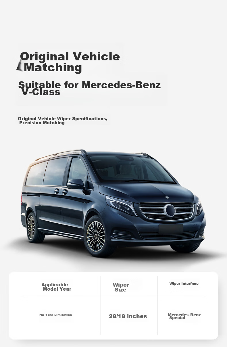 Комплект дворников Goodyear для Mercedes-Benz V260, V260L, 28/18 дюймов, бескаркасные, резиновые, 1 пара
