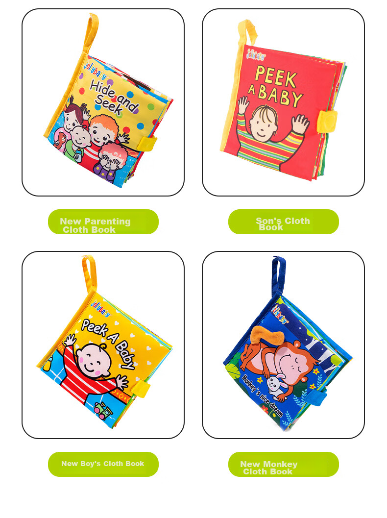 Книжка-игрушка развивающая Jollybaby