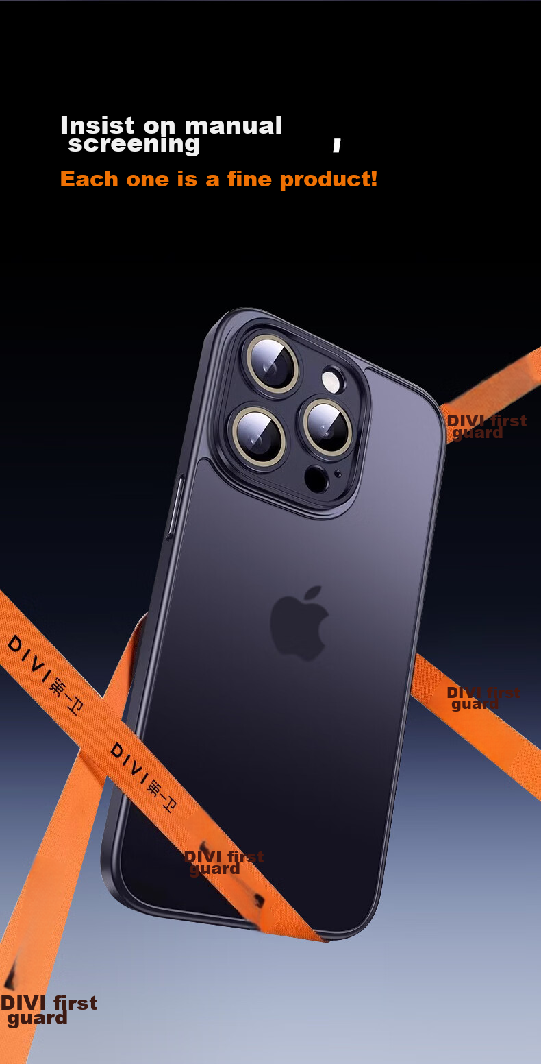 Чехол для iPhone 15 Pro Max DIVI, ультратонкий матовый, противоударный, с полной защитой для объектива камеры, подходит мужчинам и женщинам