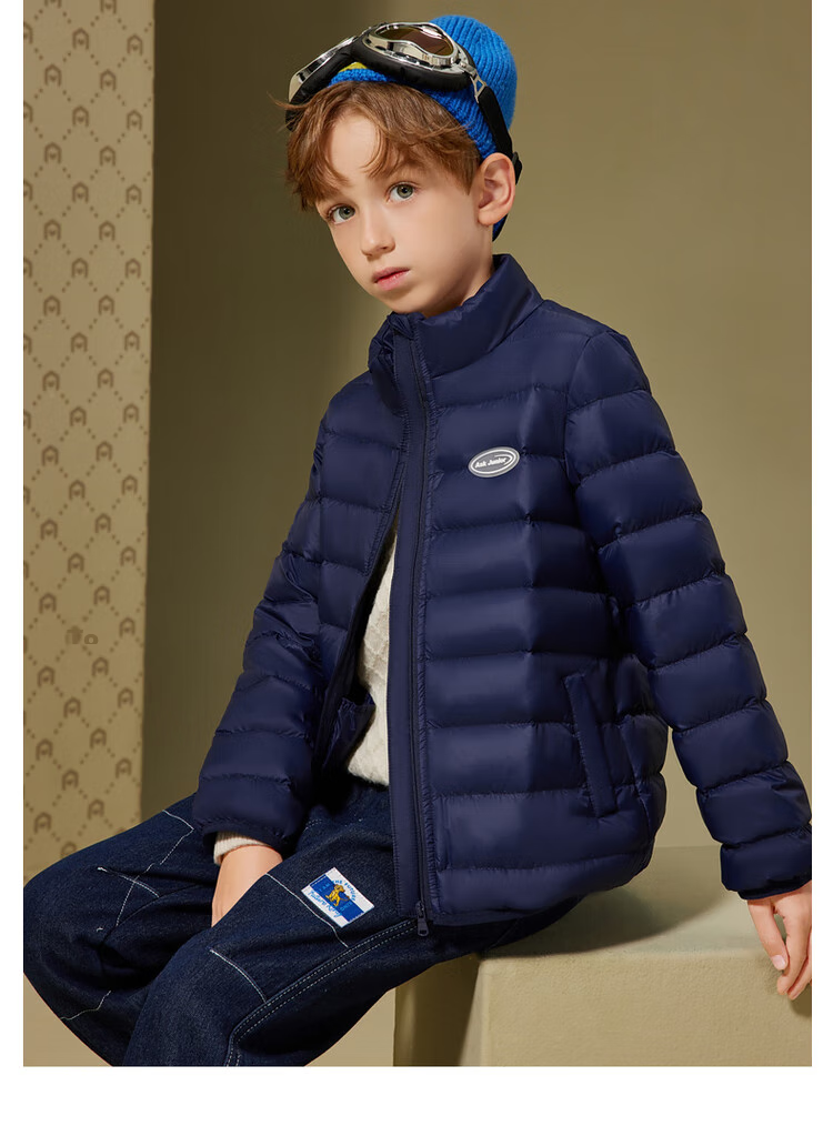 Детская зимняя куртка ASK JUNIOR, 90% пуха, с воротником-стойкой, утепленная, легкая, для мальчиков, осень-зима 2025