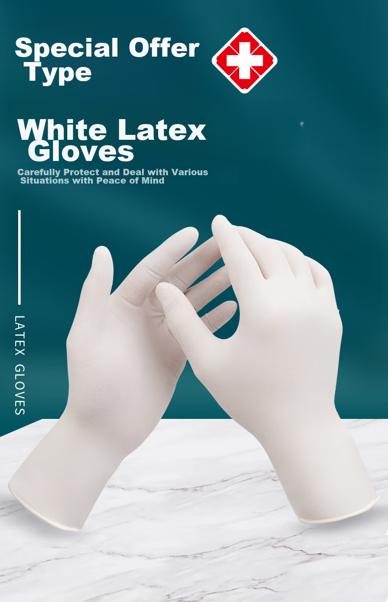 Одноразовые латексные перчатки AMMEX, 100 шт., размер M, для уборки, кухни, медицинские