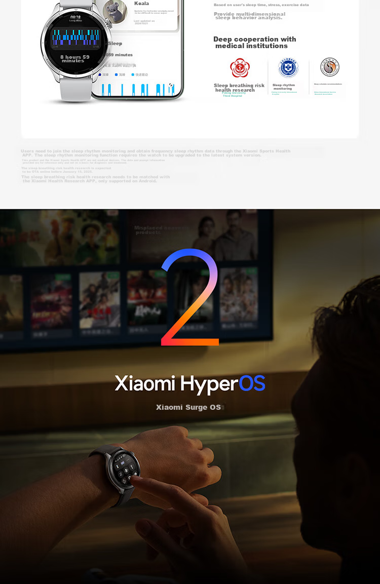 Умные часы Xiaomi Watch S4, черный, с измерением кислорода в крови и NFC
