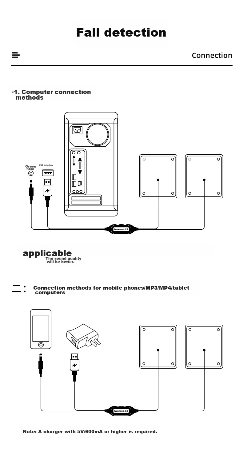 Колонки компьютерные Newmine N61, 2.0, проводные, USB, 2x3 Вт, белый
