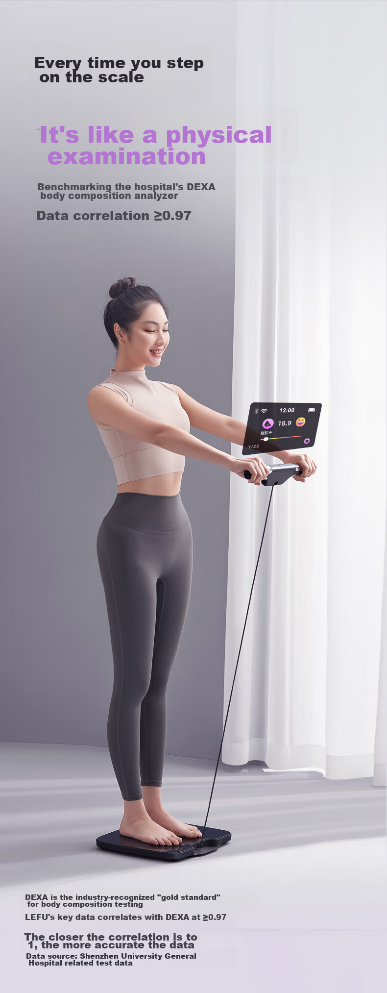 Умные весы LEFU, электронные, диагностические, с Wi-Fi и Bluetooth, измерение жира, влаги, мышц, костей, ИМТ, частоты сердечных сокращений, максимальная нагрузка 180 кг