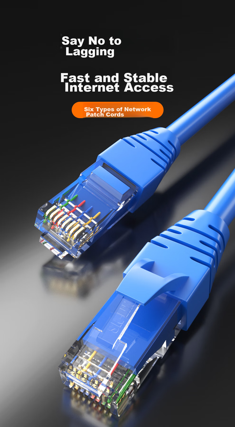 Сетевой кабель SK-LINK Cat6 Gigabit Ethernet, 2 метра, синий