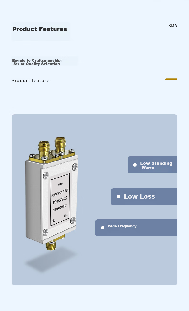 SHOCHAN SQ-SMA12-K Сплиттер мощности SMA, 0.5-6 ГГц, 1 вход/2 выхода, женский разъем SMA