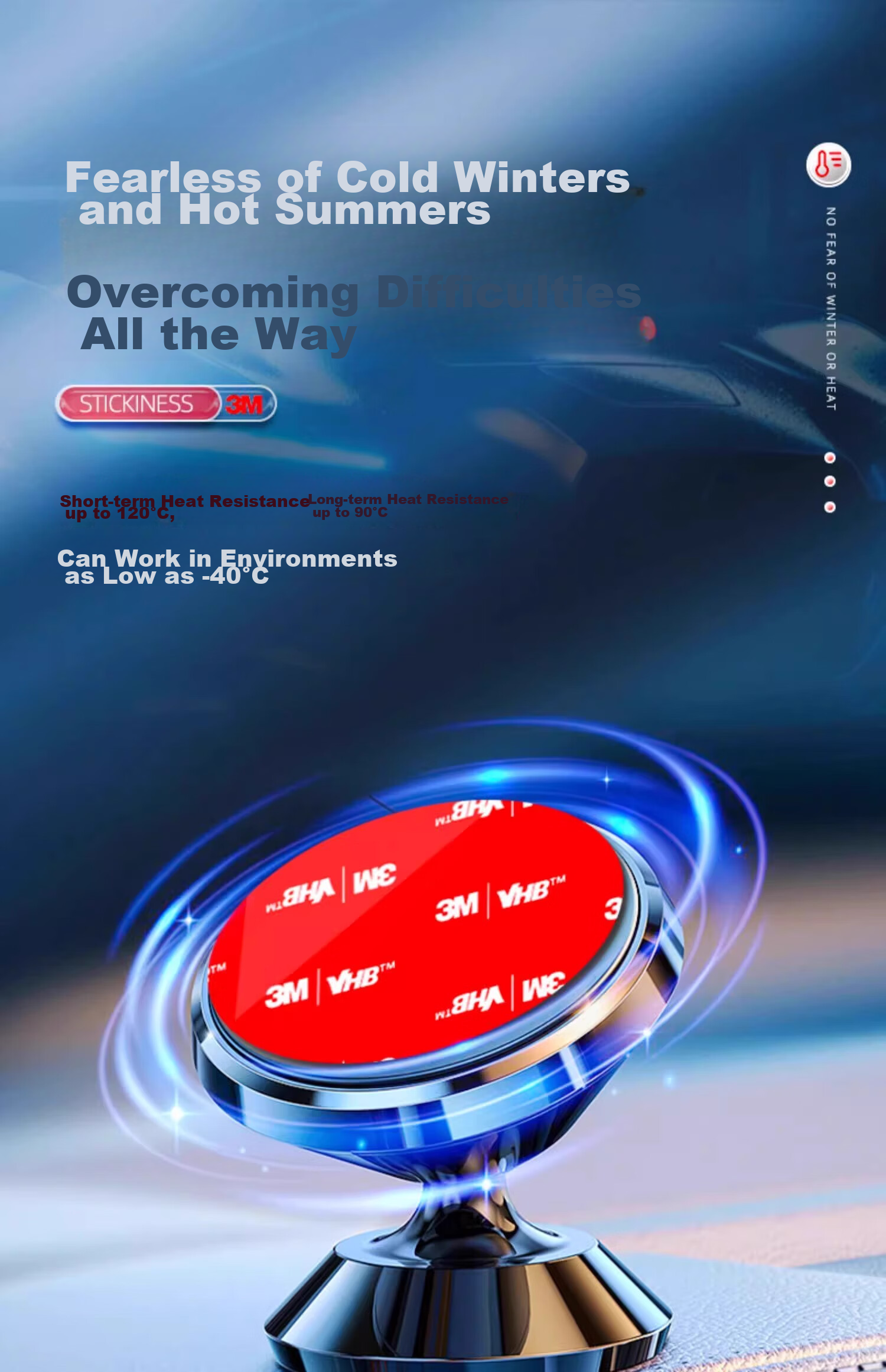 3M Двусторонний скотч GPL110, 40 мм, водостойкий, термостойкий, без следов