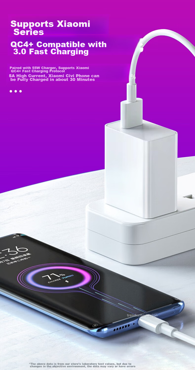 Кабель Trendsetter 2-Pack USB Type-A на Type-C, 66W/40W, 6A/5A, 1 метр, белый