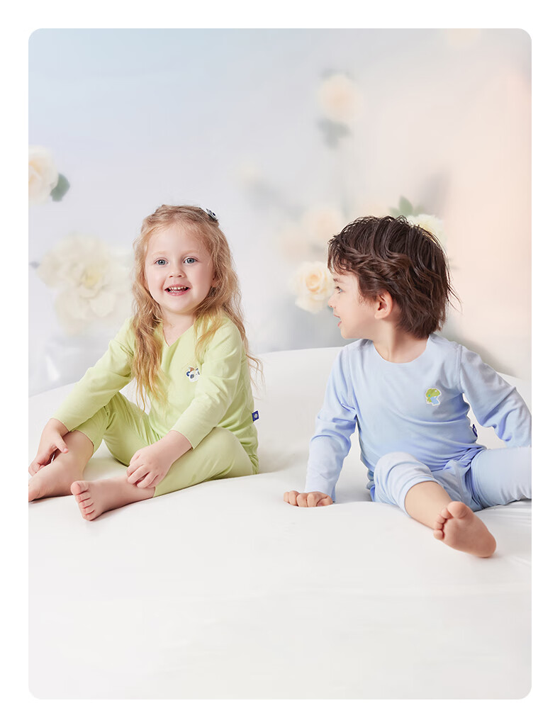 Комплект детской одежды Babycare Camellia, весна-осень, модал, тонкая пижама, домашний костюм, цвет "Садовый розовый", размер 110