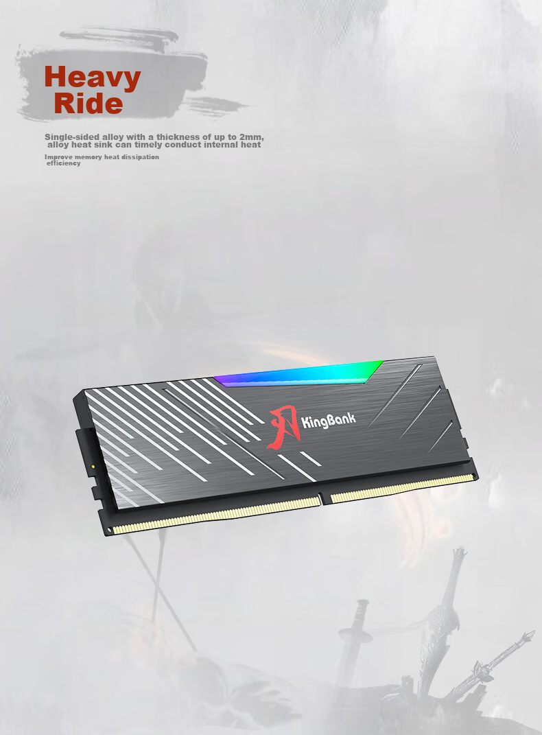 Модуль памяти KINGBANK SHARPBLADE-RGB DDR5 64GB (2x32GB) 6400MHz CL32, черный