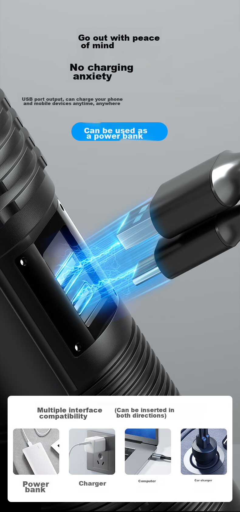 Фонарь WAR SUN WD High-Intensity Flashlight, ультраяркий дальний лазерный луч, перезаряжаемый поисковый фонарь с функцией зума, аварийное использование на открытом воздухе и дома