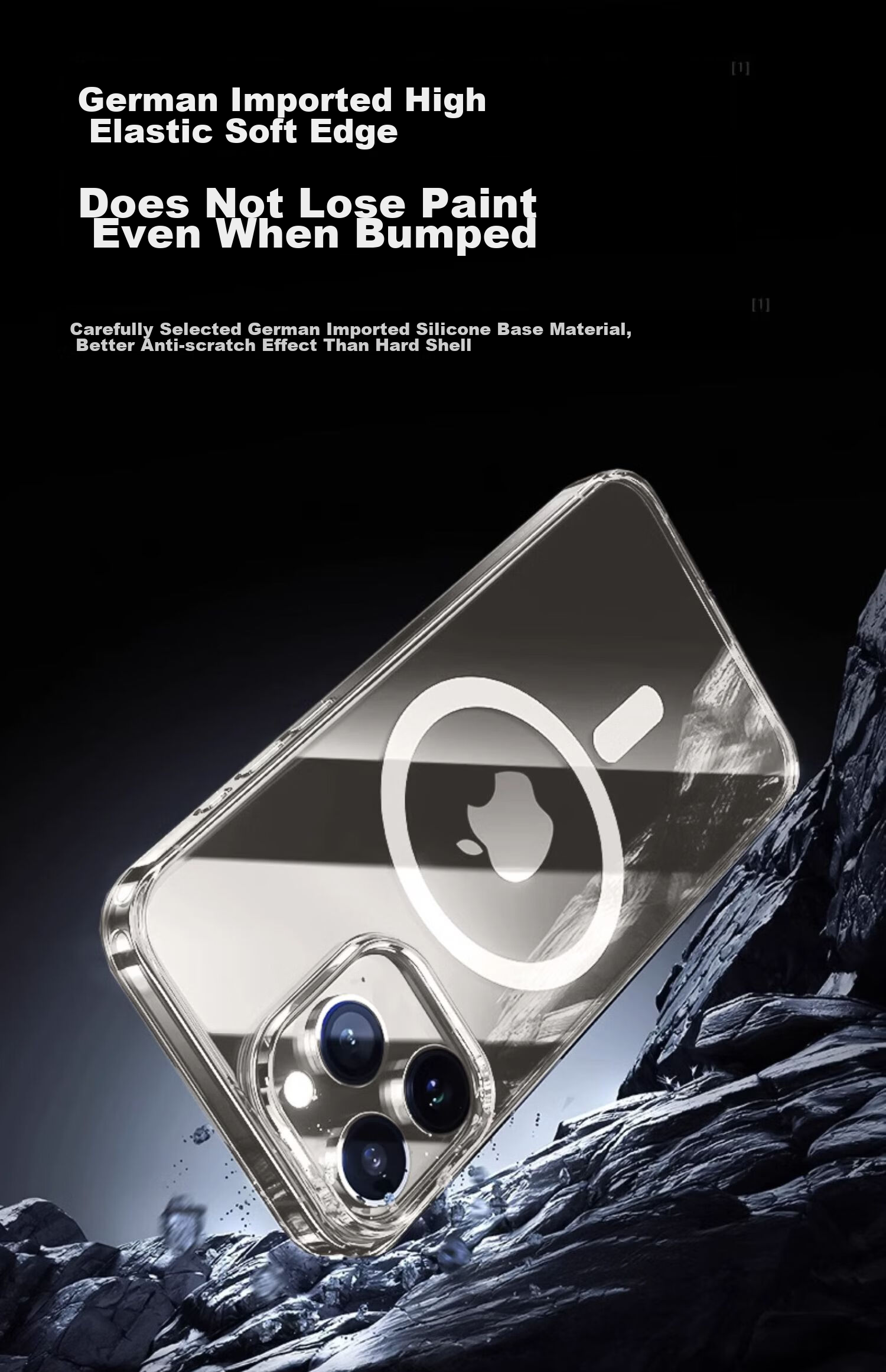 Чехол для iPhone 13 Pro Max DIVI Ice Clear Magnetic, MagSafe, ультратонкий, противоударный, защита от царапин, прозрачный