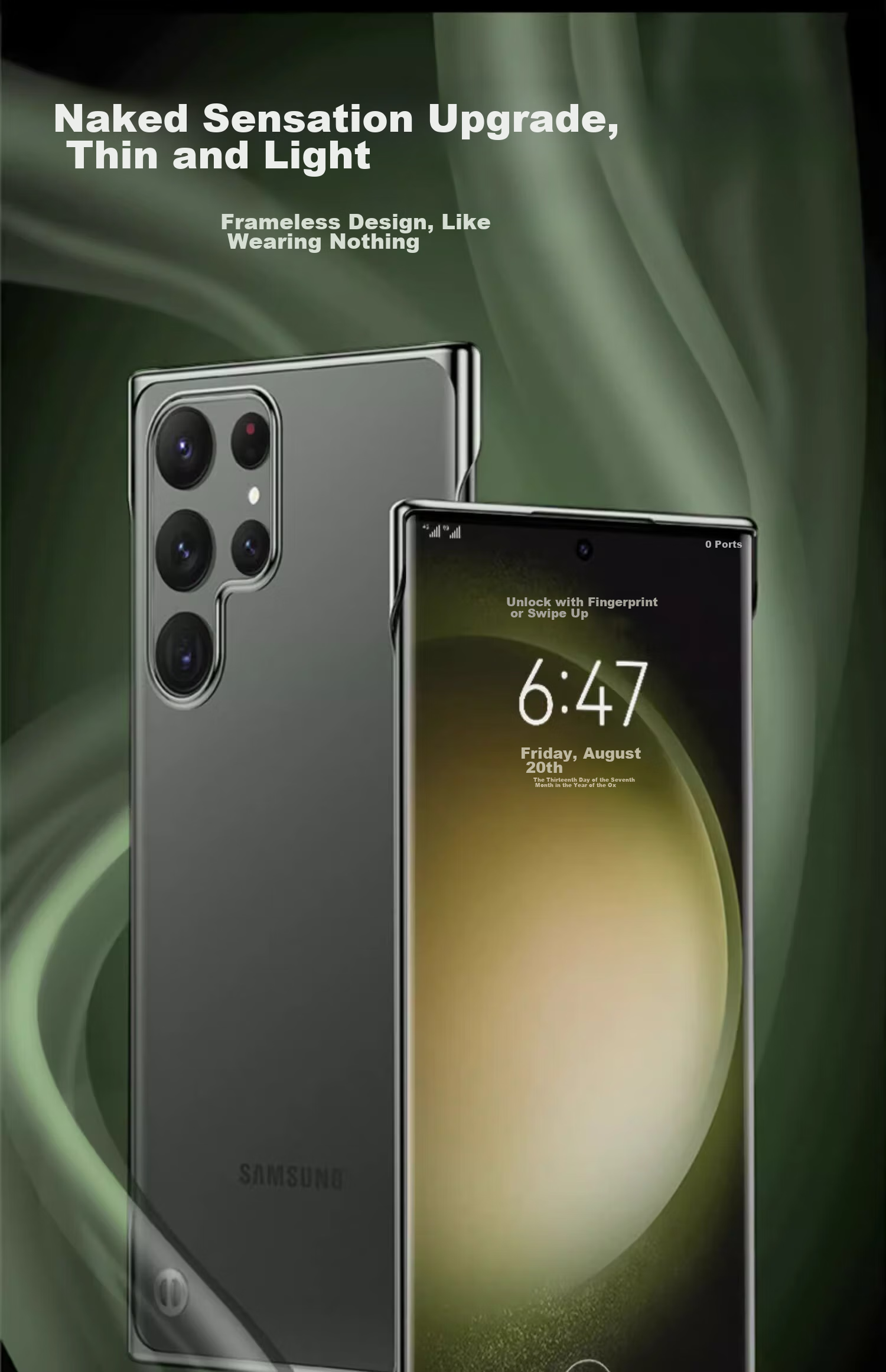 Чехол POZZO для Samsung S23+, прозрачный, противоударный, ультратонкий, защитный