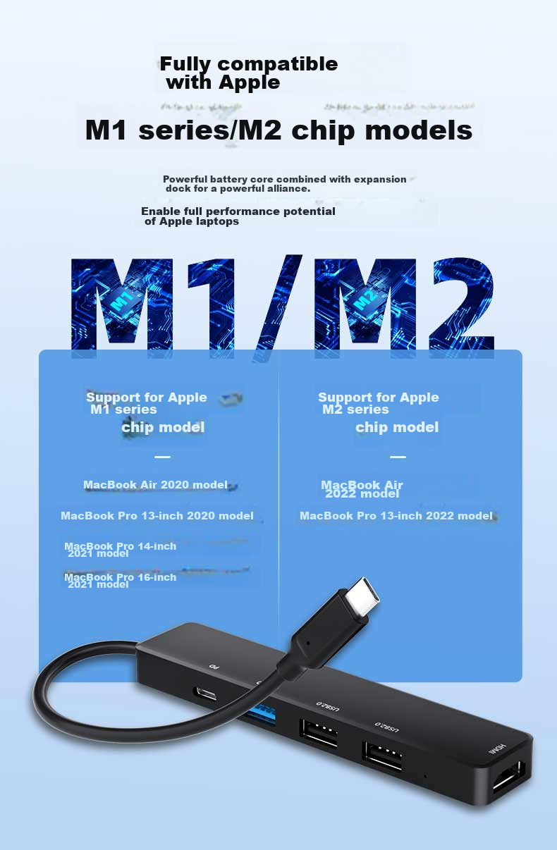 USB-C хаб Acasis с USB 3.0, HDMI-адаптер 4K, быстрая зарядка PD, конвертер для Huawei, Apple