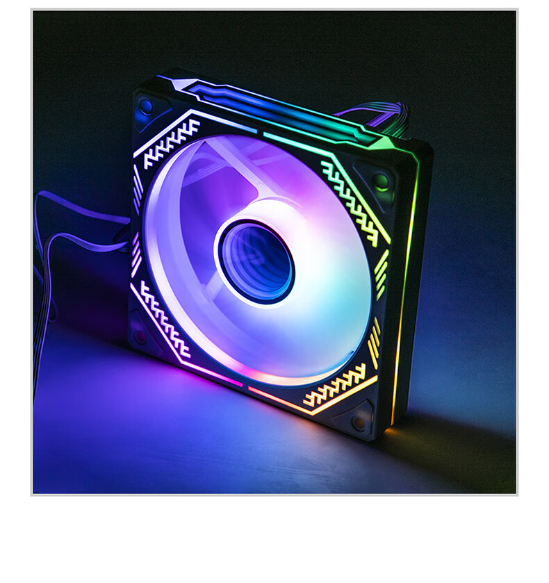 Компьютерный вентилятор BUBLUS Phantom Mirror White Anti-Leaf, 12 см, ARGB RGB, ШИМ-управление скоростью, синхронизация подсветки