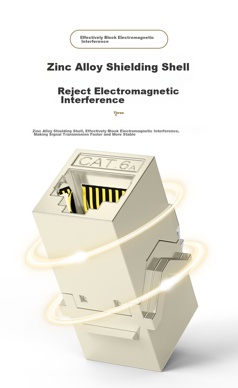 WANJEED Сетевая панель прямой проходки Cat6a 10G Ethernet кабель розетка панельная коробка, однопортовый сетевой порт 86 типа компьютер экранированный прямой модуль вставки, серый 1-14655
