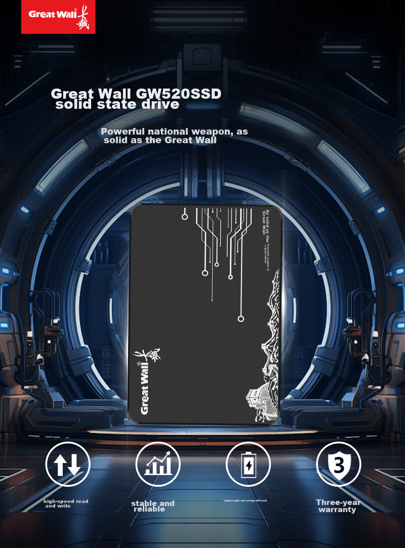 SSD накопитель Great Wall GW520 Series, 480GB, SATA III, скорость чтения 520 МБ/с