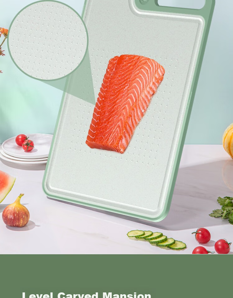 Разделочная доска KOBACH, антибактериальная, из волокна, двусторонняя, большая, 40.8x28 см