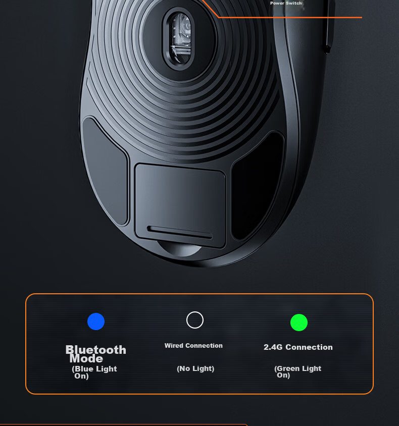 Беспроводная Bluetooth мышь AULA SC580, легкая, с противоскользящими наклейками, зарядка Type-C, регулируемый DPI до 10000, для компьютера, офиса и игр, белая