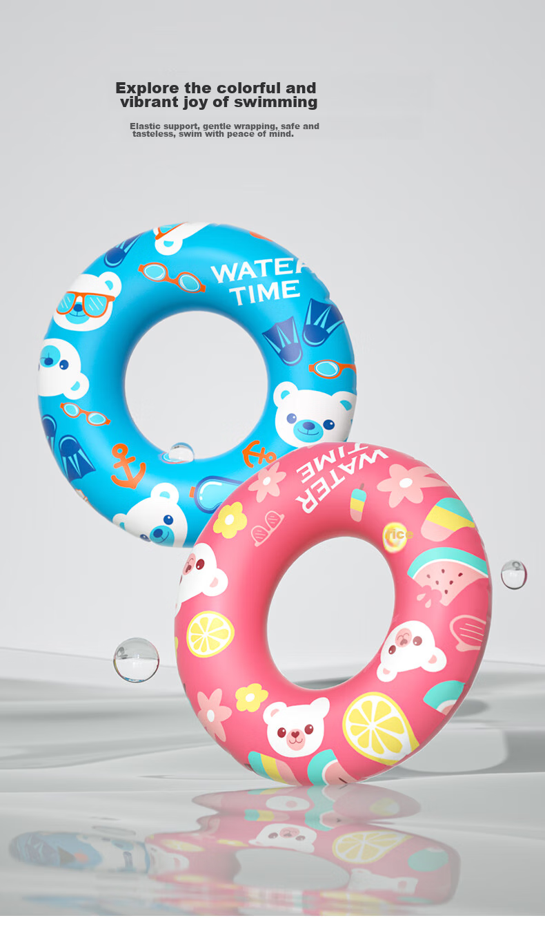 Детский надувной круг для плавания WATERTIME, розовый, для детей от 2 до 8 лет
