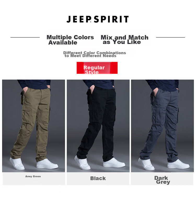 Мужские брюки JEEP SPIRIT, карго, прямые, повседневные, весна-осень, размер M, зеленый
