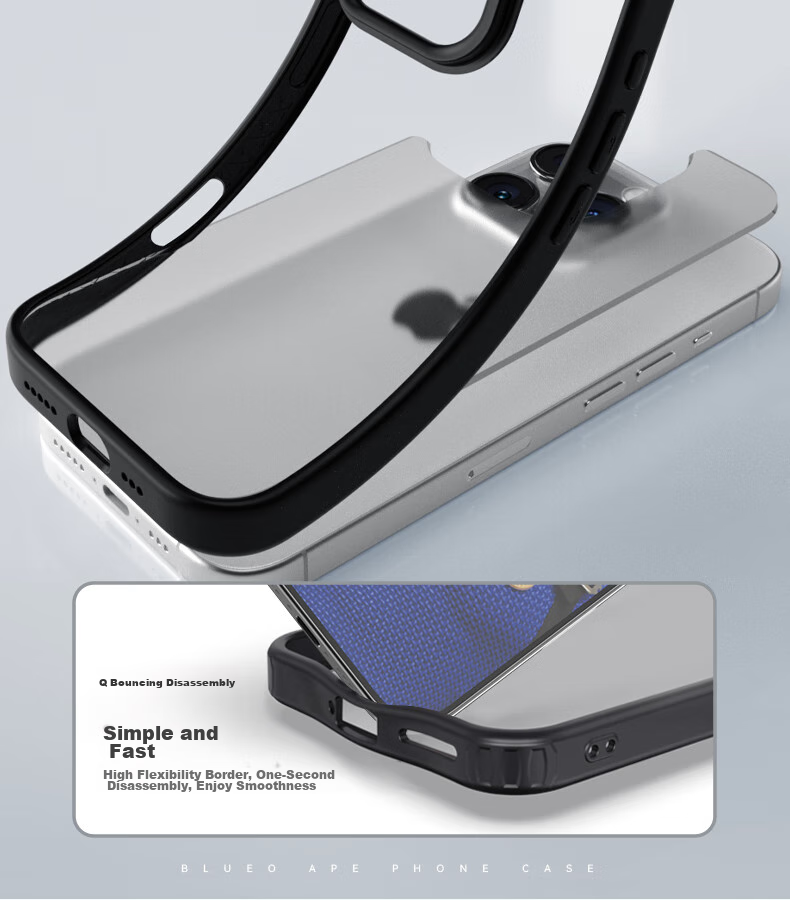 Чехол для Apple iPhone 16 Lanxingxiansheng, противоударный, ультратонкий, матовый, элегантный черный