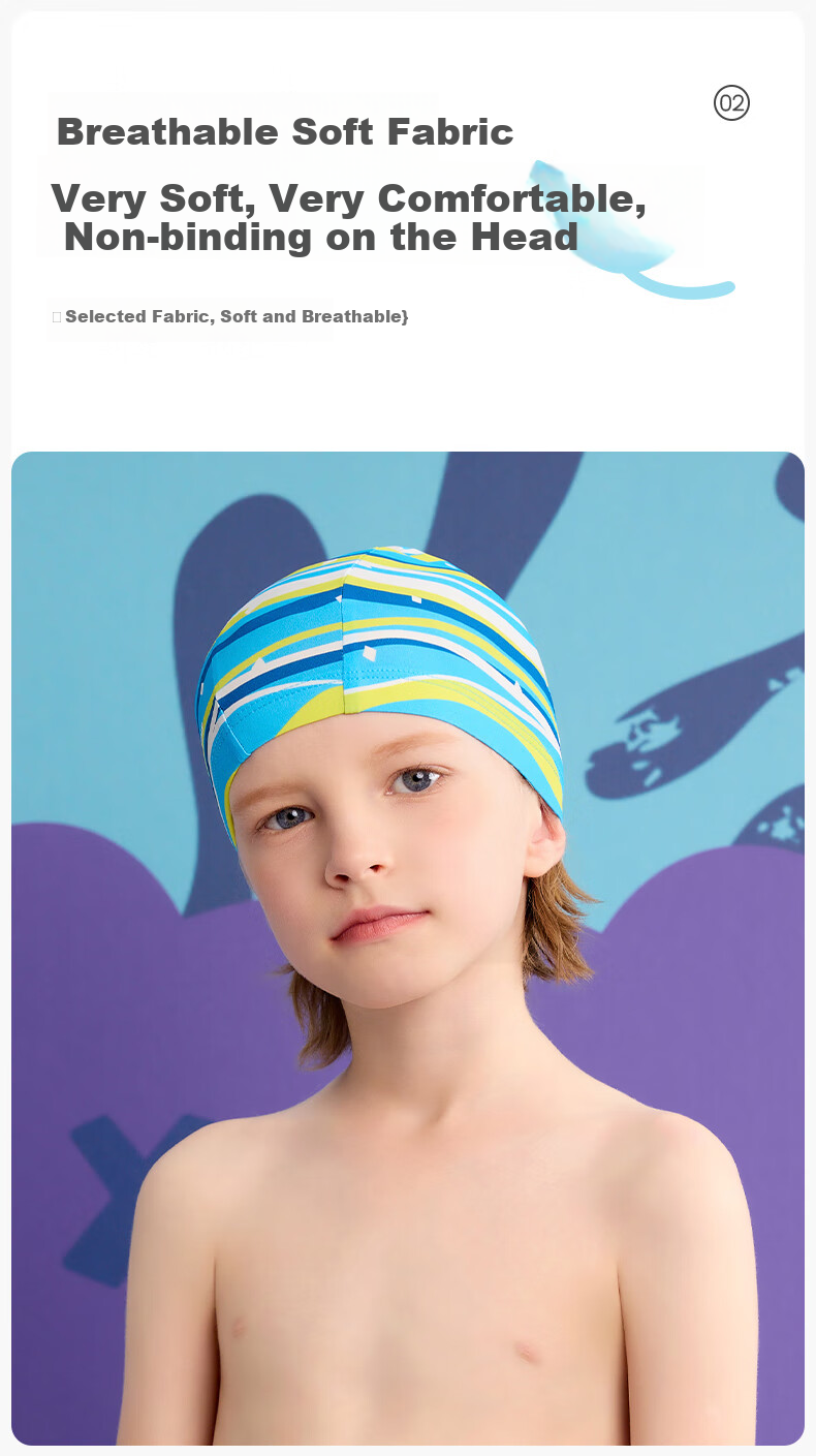 Детская шапочка для плавания WATERTIME, удобная, из эластичной ткани, с защитой головы, разноцветная