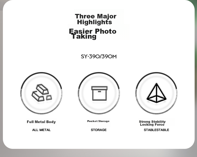 Штатив Fotopro SY-390+p, настольный, алюминиевый сплав, черный