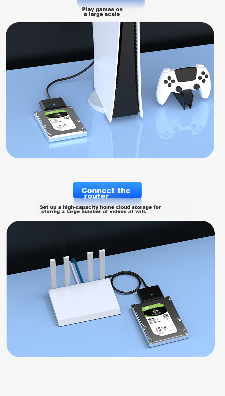 Переходник PISEN USB 3.0 на SATA, кабель для жесткого диска 2.5/3.5 дюйма, 0.5 метра
