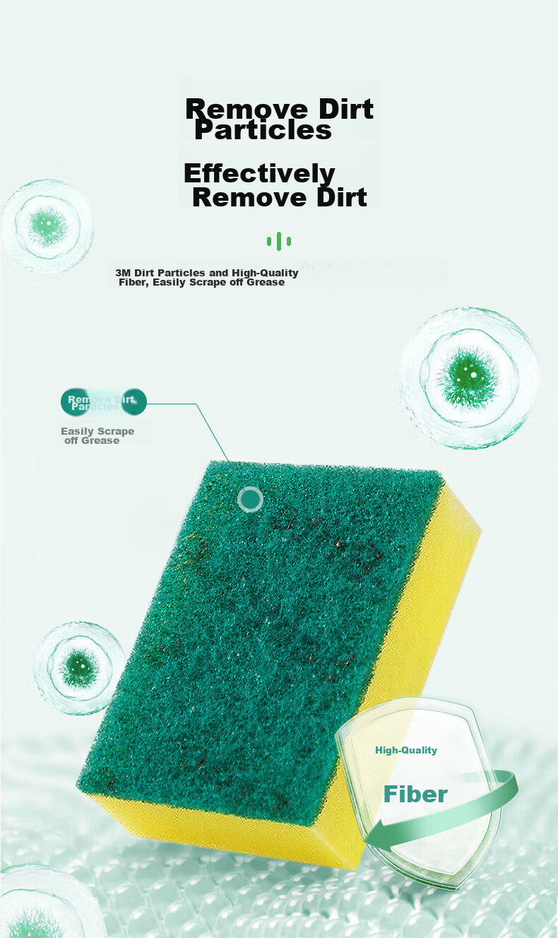 Губка для мытья посуды 3M Scotch-Brite G6215, классическая, 5 штук в упаковке