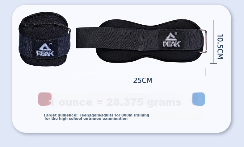 Утяжелители для ног и запястий Pike Running, невидимые ремешки для фитнес-тренировок, наполненные песком, комплект из 2 шт., общий вес 1 кг
