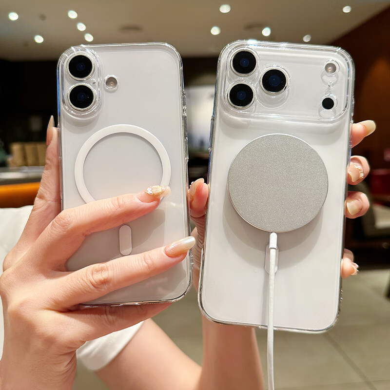 Прозрачный магнитный чехол Sihuanke для Apple iPhone 17 Pro Max, полное покрытие