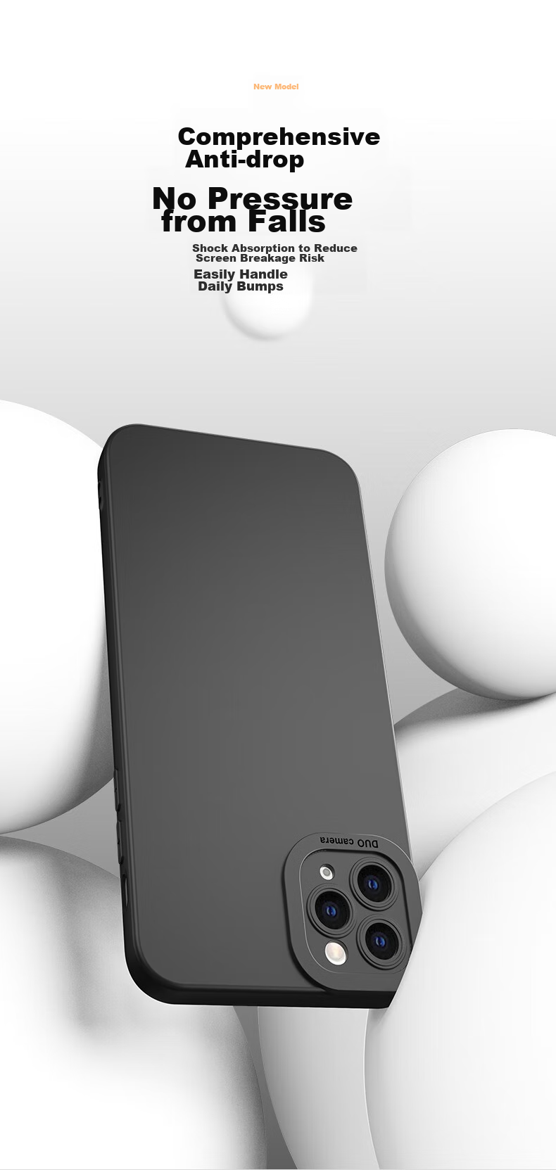 Чехол для iPhone 11 Pro Max HOLDZU Angel Eyes, силиконовый, противоударный, защита камеры, черный